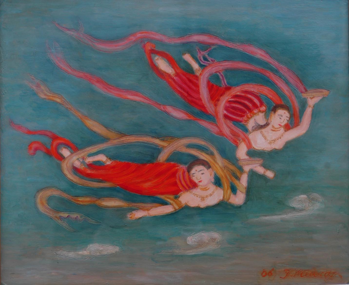 飛天（法隆寺）油彩8F 三浦貴士